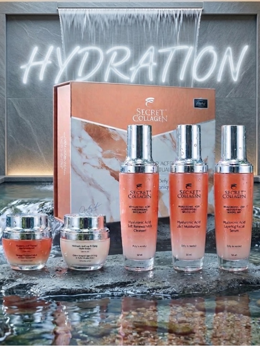 SECRET COLLAGEN Hyaluronic Acid Age-Defying Ritual Set